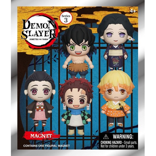 3D magnetka Monogram International Demon Slayer - Magnets Series 3 - náhodná magnetka Vícebarevná