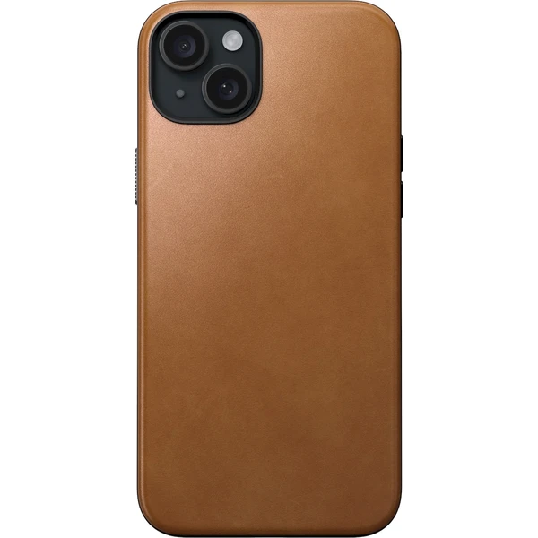Nomad Modern Leather MagSafe kryt iPhone 15 Plus english tan - Pouzdra - Obrázek Q0Q1000P01