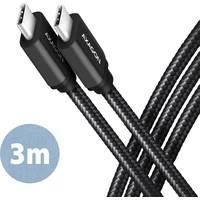 AXAGON BUCM3-CM30AB USB-C/USB-C napájecí kabel 60W 3m černý - Kabely a redukce
