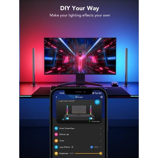 Govee Smart Gaming Light Bars LED Panely + Smart Dual ovladač - Chytrá osvětlení - Obrázek Q1S6000L01