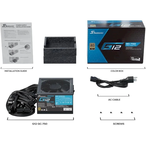 Seasonic G12-GC - 750W - Zdroje - Obrázek Q1UB000P01