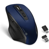CONNECT IT Dual SmartSwitch bezdrátová myš, USB-A + C (+1x AA baterie zdarma) modrá - Myši