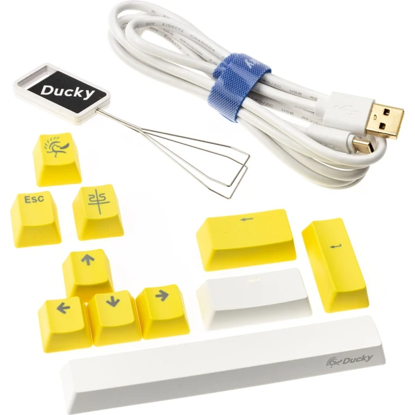 Ducky One 2 Pro Mini Cherry Silent Red herní klávesnice (US) bílá - Klávesnice - Obrázek Q30D000O01