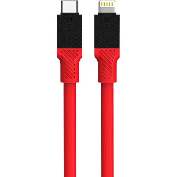 Tactical Fat Man kabel USB-C/Lightning (1m) červený
