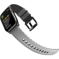UNIQ Linus AiroSoft silikonový řemínek Apple Watch 42/41/40/38mm šedý - Řemínky