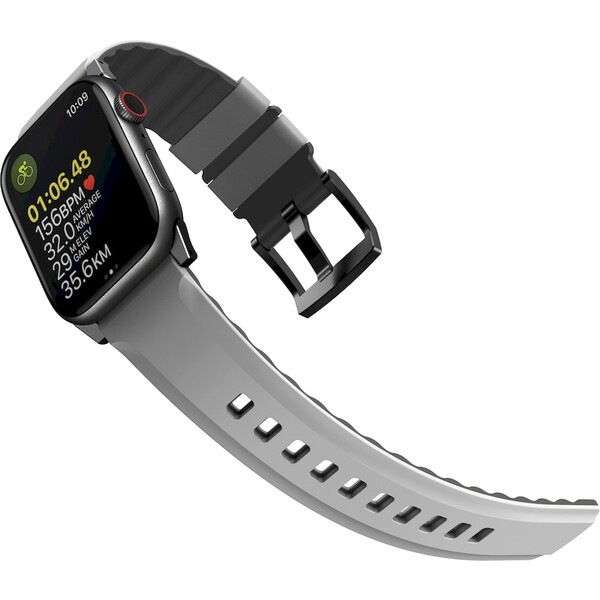 UNIQ Linus AiroSoft silikonový řemínek Apple Watch 42/41/40/38mm šedý
