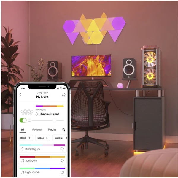 Nanoleaf Shapes Triangles Expansion Pack (3 ks) chytré modulární osvětlení - Chytrá osvětlení - Obrázek Q453000501