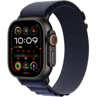 Apple Watch 49/44/45/46mm námořnicky modrý alpský tah s černým titanem S - Řemínky