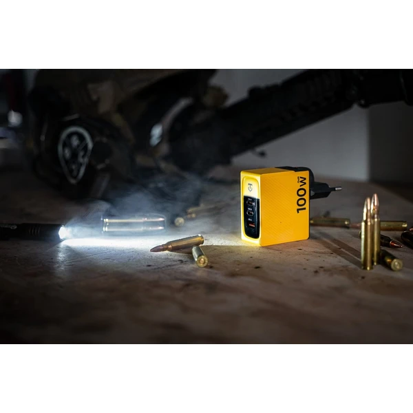 Tactical Nett Warrior GaN 100W nabíječka žlutá - Nabíječky - Obrázek Q4A8000701