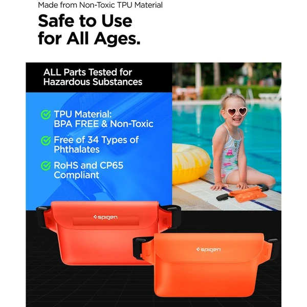 Spigen Aqua Shield WaterProof Waist Bag A620 2 Pack oranžový - Pouzdra - Obrázek Q4N5000701