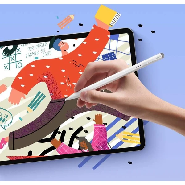 Baseus Smooth Writing 2 stylus s LED indikátory stavu baterie (aktivní + pasivní) bílý - Stylusy - Obrázek Q4UF000P01