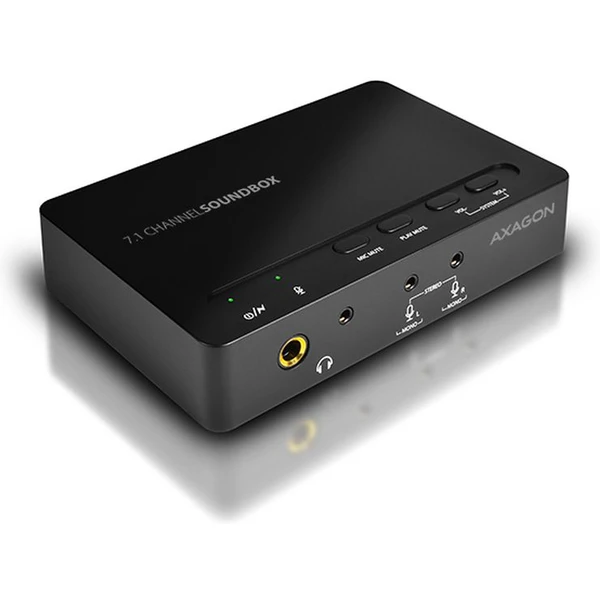 AXAGON ADA71 USB 2.0 7.1 audio SOUNDbox SPDIF vstup/výstup - Zvukové karty - Obrázek Q53V000501