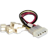 Akasa redukce 4-pin PSU molex na 4x 3-pin fan - Redukce