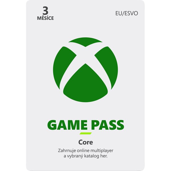 Microsoft Xbox Game Pass Core členství 3 měsíce