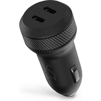 iWant dvojitá USB-C auto nabíječka 60W černá - Nabíječky