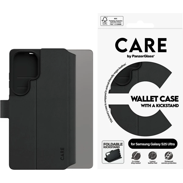 PanzerGlass® CARE pouzdro Samsung Galaxy S25 Ultra Wallet Kickstand - Pouzdra - Obrázek Q5FC000J01
