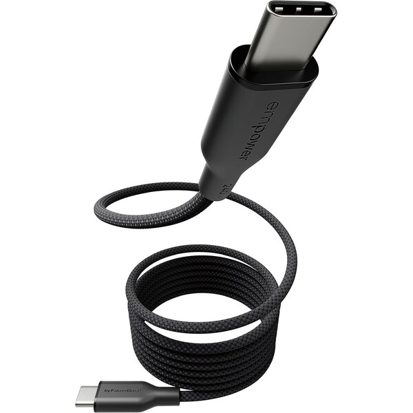 PanzerGlass® empower magnetický kabel (240 W) USB-C/USB-C, 1,5 m, černý