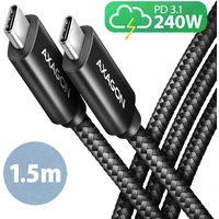 AXAGON BUCM2-CM15AB USB-C/USB-C napájecí kabel 240W 1,5m černý - Kabely a redukce