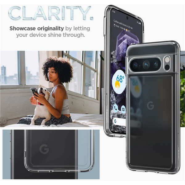 Spigen Ultra Hybrid kryt pro Google Pixel 8 Pro Čirá - Pouzdra - Obrázek Q7SA000601