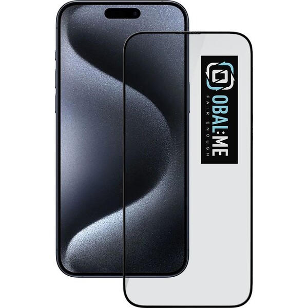 Obal:Me 5D Tvrzené sklo Apple iPhone 15 Pro černé