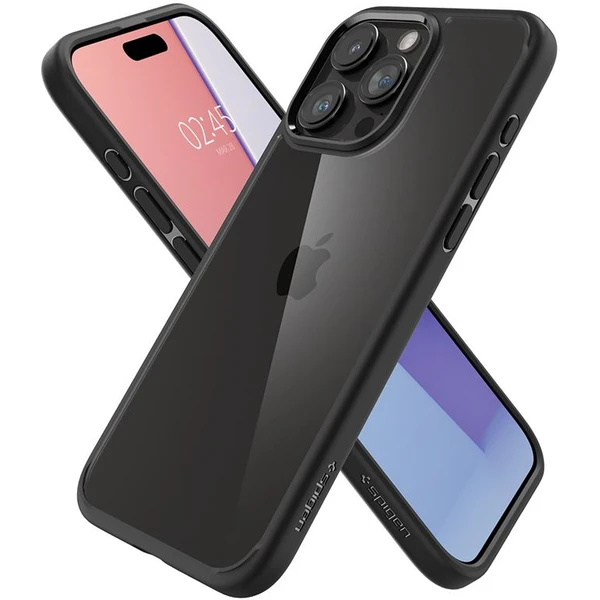 Spigen Crystal Hybrid kryt iPhone 15 Pro matně černý - Pouzdra - Obrázek Q7U8000601
