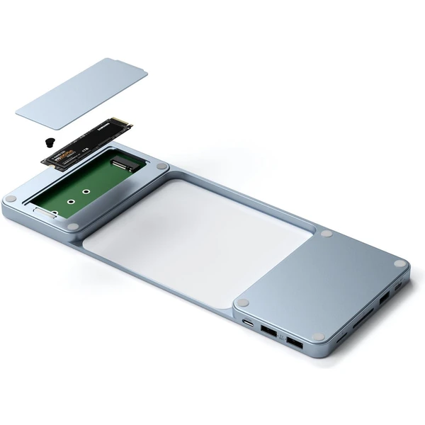 Satechi USB-C dokovací stanice pro Apple iMac 24" modrá - Dokovací stanice - Obrázek Q7XXF00101