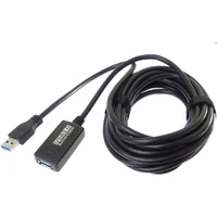 PremiumCord USB-A/USB-A prodlužovací kabel 5m černý - Kabely a redukce
