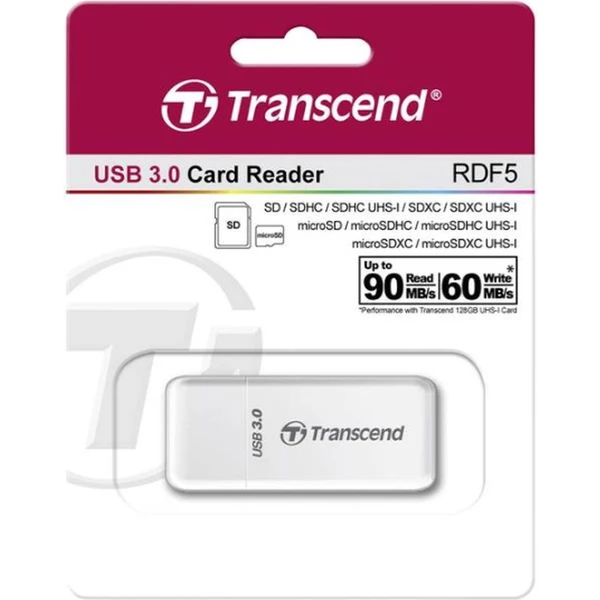 Transcend RDF5 čtečka paměťových karet bílá - Čtečky paměťových karet - Obrázek Q8B9500301