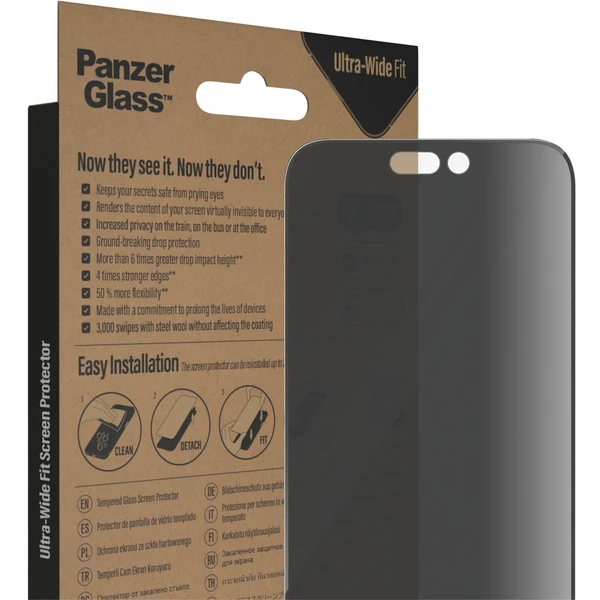 PanzerGlass™ Ultra-Wide Fit Privacy Apple iPhone 14 Pro Max - Ochranné folie a skla - Obrázek Q8S1G00101