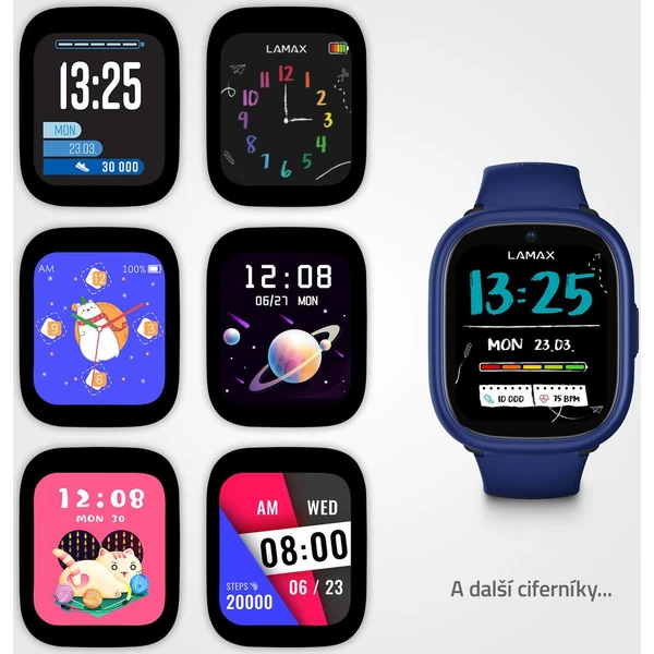 LAMAX WatchY4 Plus dětské hodinky černé - Chytré hodinky - Obrázek Q929000P01