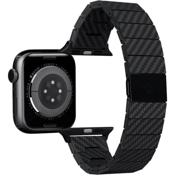 Pitaka Carbon Fiber řemínek Apple Watch 49/45/44/42 mm černý - Řemínky - Obrázek Q9PM600301
