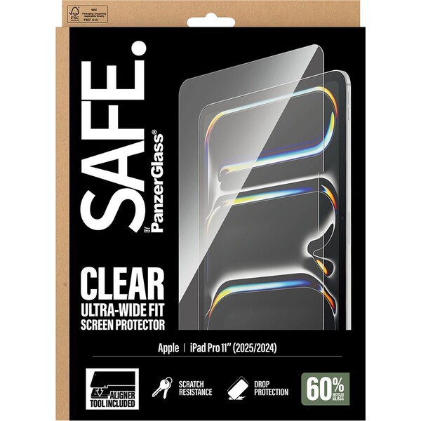 PanzerGlass® SAFE sklo s instalačním rámečkem Apple iPad Pro 11" (2024/2025) - Ochranné folie a skla - Obrázek Q9XL000K01