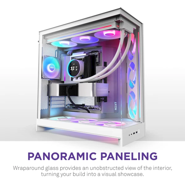 NZXT H9 Flow RGB bílá - Počítačové skříně - Obrázek QA7K000K01
