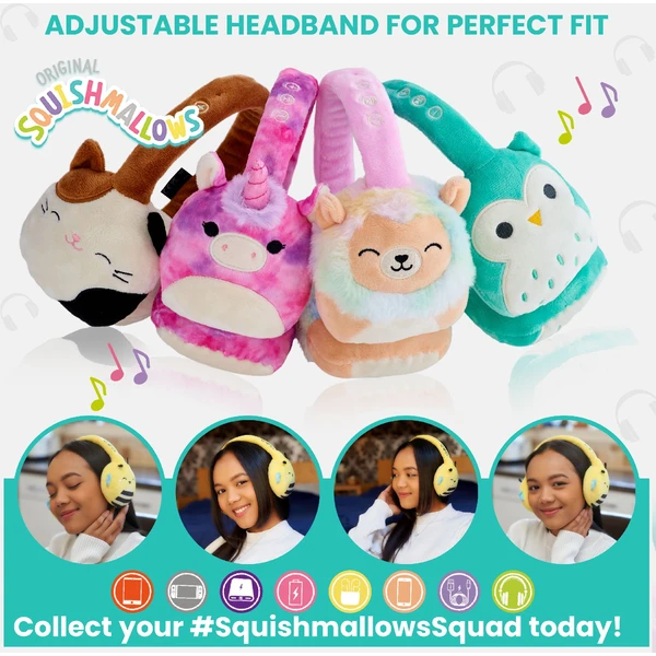 Lazerbuilt bezdrátová sluchátka Squishmallows - Sunny (plyšová) - Sluchátka - Obrázek QABG000K01