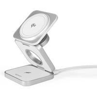 Epico UltraBase EF55 Qi2 3v1 skládací Alu Mag+ bezdrátový nabíjecí stojánek bílý - Nabíječky