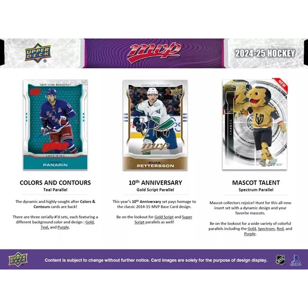 Hokejové karty 2024-25 Upper Deck MVP Hockey Hobby balíček - Hokejové karty - Obrázek QAM7000J01