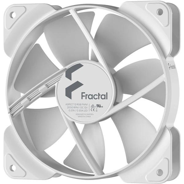 Fractal Design Aspect 12 RGB PWM White bílý - Ventilátory pro PC - Obrázek QBH8G00101