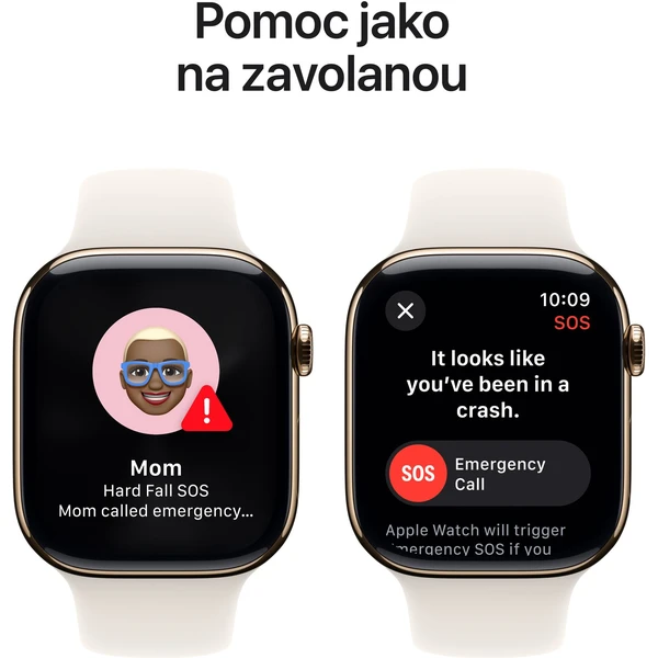 Apple Watch Series 10 Cellular 42mm Zlatý titan s hvězdně bílým sportovním řemínkem S/M - Chytré hodinky - Obrázek QCQ7000K01