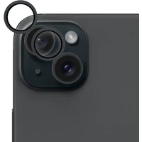 Epico hliníkové ochranné sklo na čočky fotoaparátu pro iPhone 15 / 15 Plus černá - Ochranné folie a skla