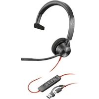 Poly Blackwire 3315 Monaural sluchátka černá  - Sluchátka