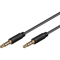 PremiumCord 3,5mm/3,5mm kabel pozlacené konektory 2m černý - Kabely a redukce