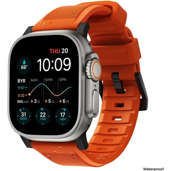 Nomad Rugged Strap Orange/Black Apple Watch 42/44/45/Ultra 49mm NM01217985 Oranžová