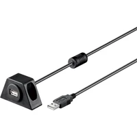 PremiumCord USB-A/USB-A prodlužovací kabel s konektorem na přišroubování 1,2m černý - Kabely a redukce