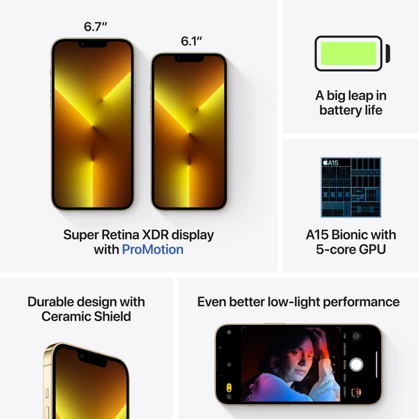 Apple iPhone 13 Pro Max 256GB zlatý - Mobilní telefony - Obrázek QIBS600301