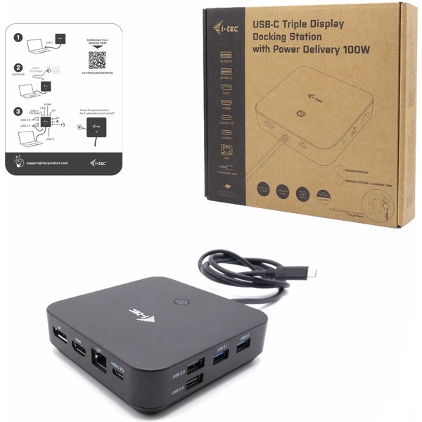 i-tec USB-C HDMI Dual DP dokovací stanice - Dokovací stanice - Obrázek QIDZF00101