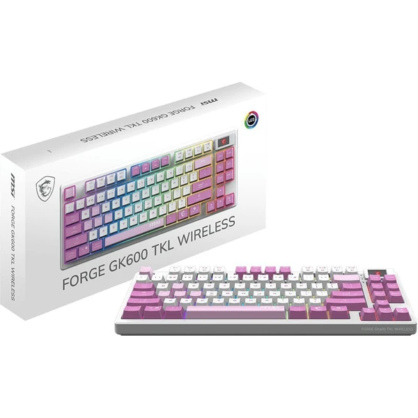 MSI FORGE GK600 TKL Violet bezdrátová herní klávesnice CZ/SK - Klávesnice - Obrázek QIUF000K01
