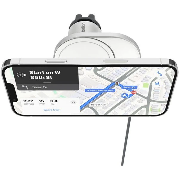 Belkin BOOST CHARGE (Qi2) MagSafe držák do auta, 15W, šedý (bez adaptéru) - Držáky - Obrázek QIWD000N01