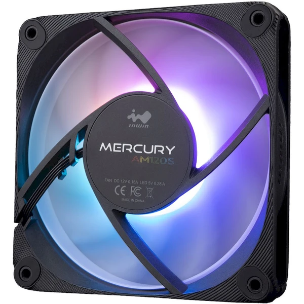 InWin Mercury AM120S ARGB 120mm černý 3 pack - Ventilátory pro PC - Obrázek QKIJ000K01
