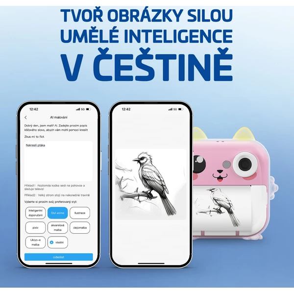 LAMAX InstaKid2 Plus dětský fotoaparát růžový - Fotoaparáty - Obrázek QKSL000K01