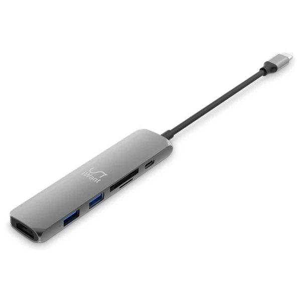 iWant USB-C HUB 6v1 HDMI + SD/Micro SD vesmírně šedý - USB huby - Obrázek QL88000601